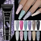 Блестящий полигель для ногтей SUPWEE, 15 г, УФ-гель для наращивания ногтей, Полупостоянный отмачиваемый отражающий Удлинительный гель для дизайна ногтей