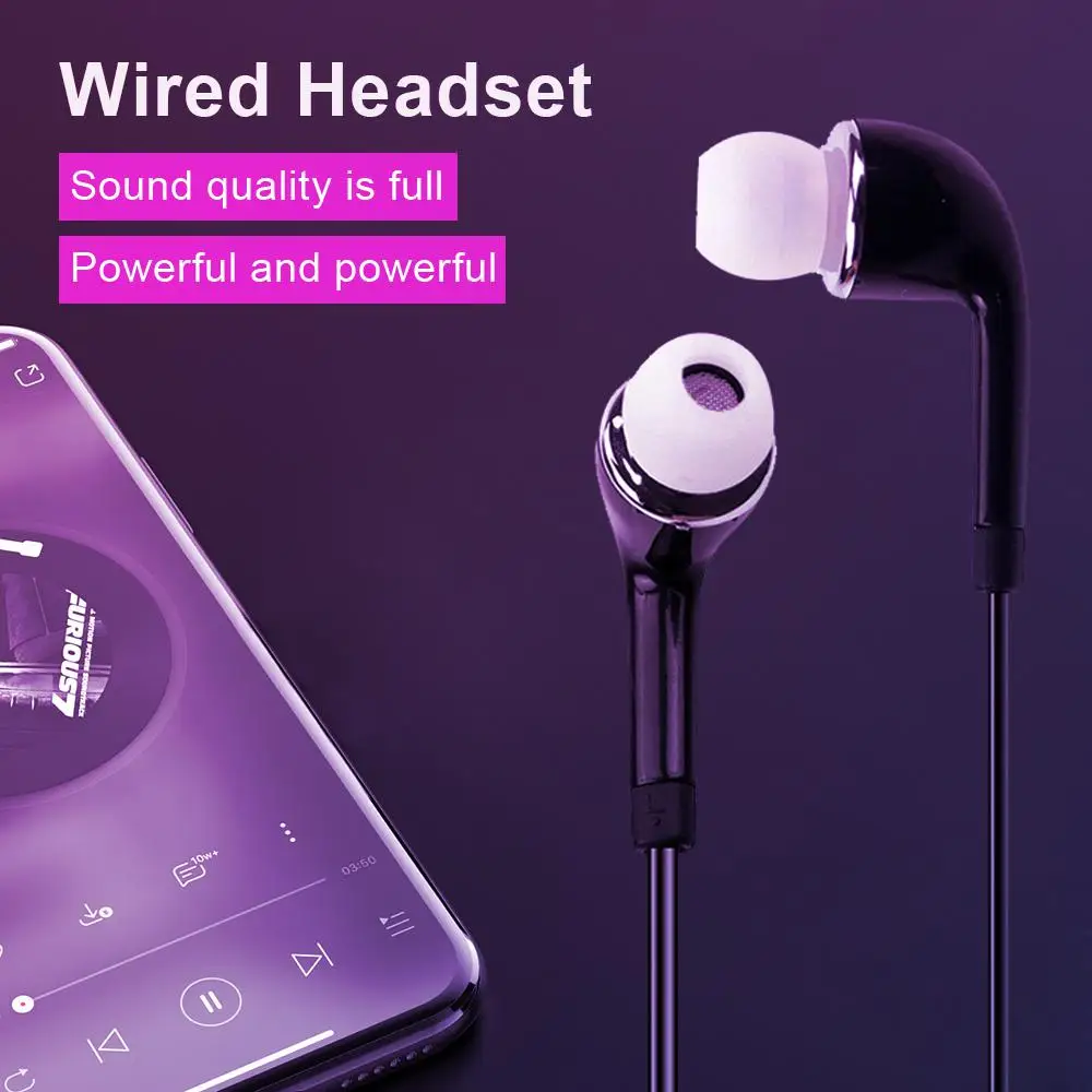 Bass Earbuds Samsung Earphones Headset In-ear 3.5mm Sport Gaming Head With Mic Wired For Samsung S4 Android Mobile Phone