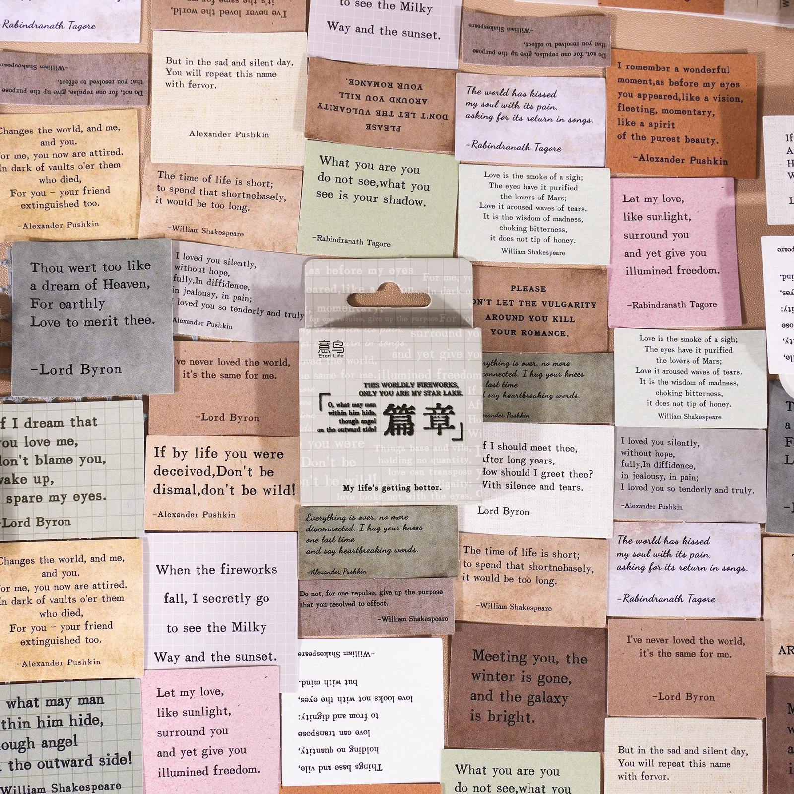 

Journamm 46pcs/box Vintage Mini Box Stickers Decor Junk Journal DIY Photo Ablum Scrapbooking Supplies Label Sticker Stationery