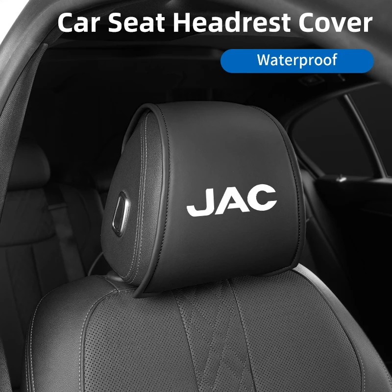 Кожаный чехол на подголовник сиденья автомобиля для JAC Refine J3 J4 J7 JS3 JS4 KR1 S2 S3 S4 S5 S7
