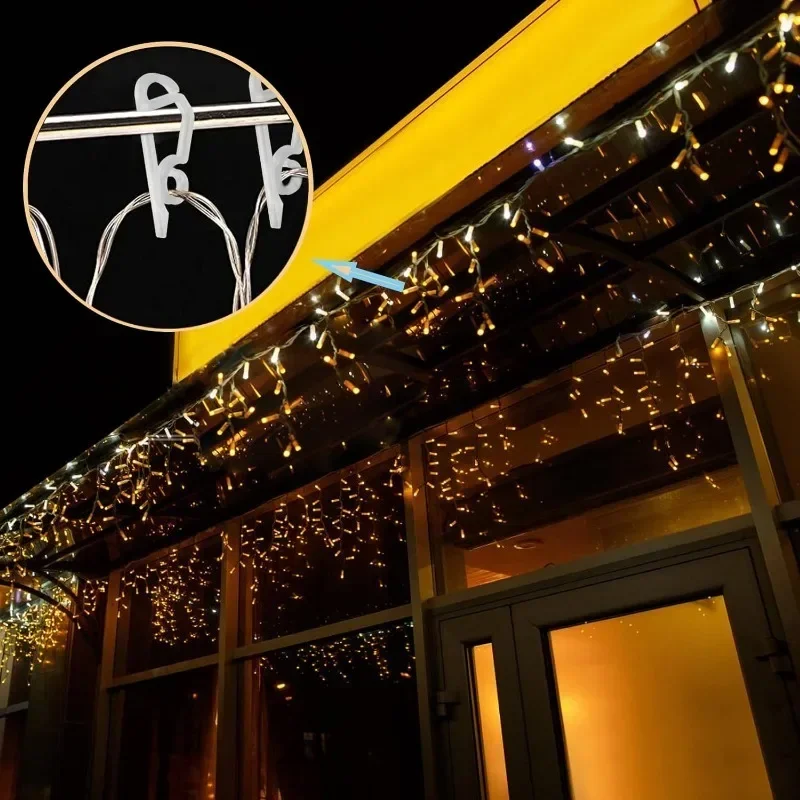 10-100 шт. зажим для рождественского светильника уличный дренажный крючок канавы