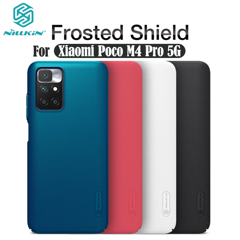 

For Xiaomi Poco M4 Pro 5G Case Nillkin Super Frosted Shield Hard PC Phone Protector Back Cover For Poco M3 Pro 5G Phone Shell