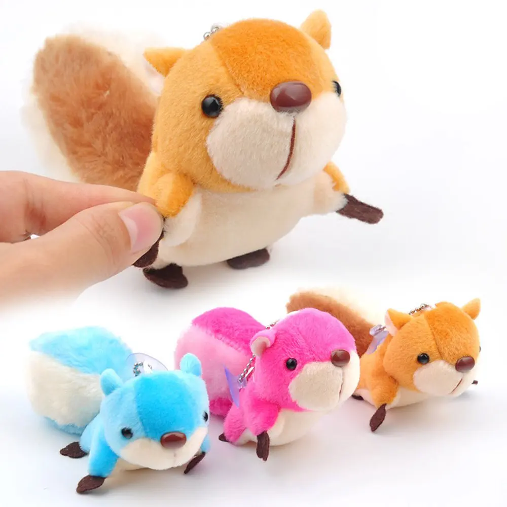 

Soft Stuffed Plush Squirrel Animals Toys for Children 8cm Doll Pendant Handbags Ornaments Keychain Cosplay Anime Christmas Gift