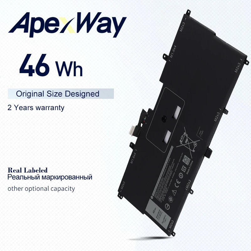 

APEXWAY NNF1C 46Wh 7.6V 05041C Laptop Battery For Dell Precision 5XJ28 5D91C P56F-001 P83F001 M5520 M5530 XPS 15 9560 9570