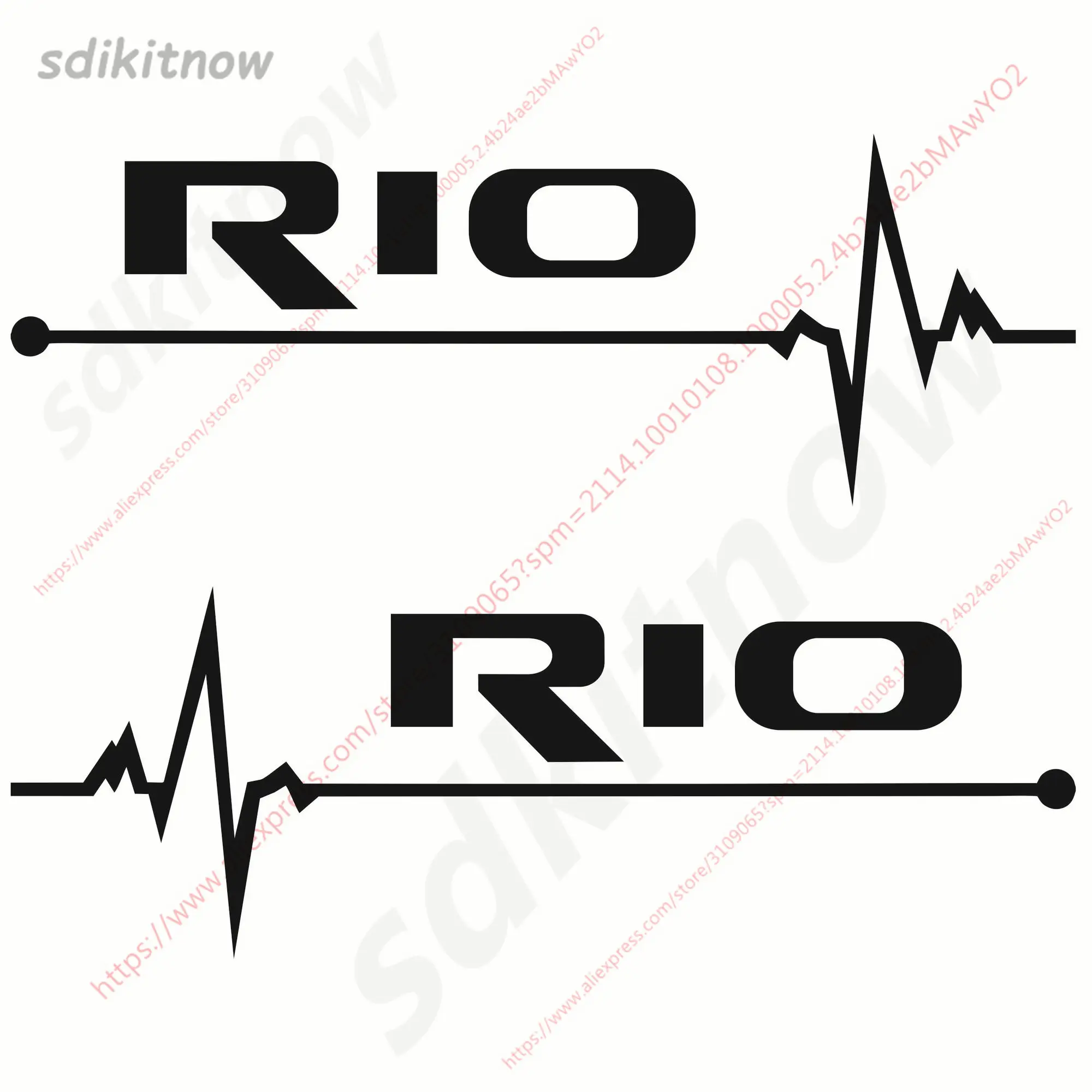 

2pcs/lot Car Sports Decal Sticker Styling Windows Decoration Accessories For kia rio 2 3 4 2017 2018 K2 2022 2021 2020 2019 2018