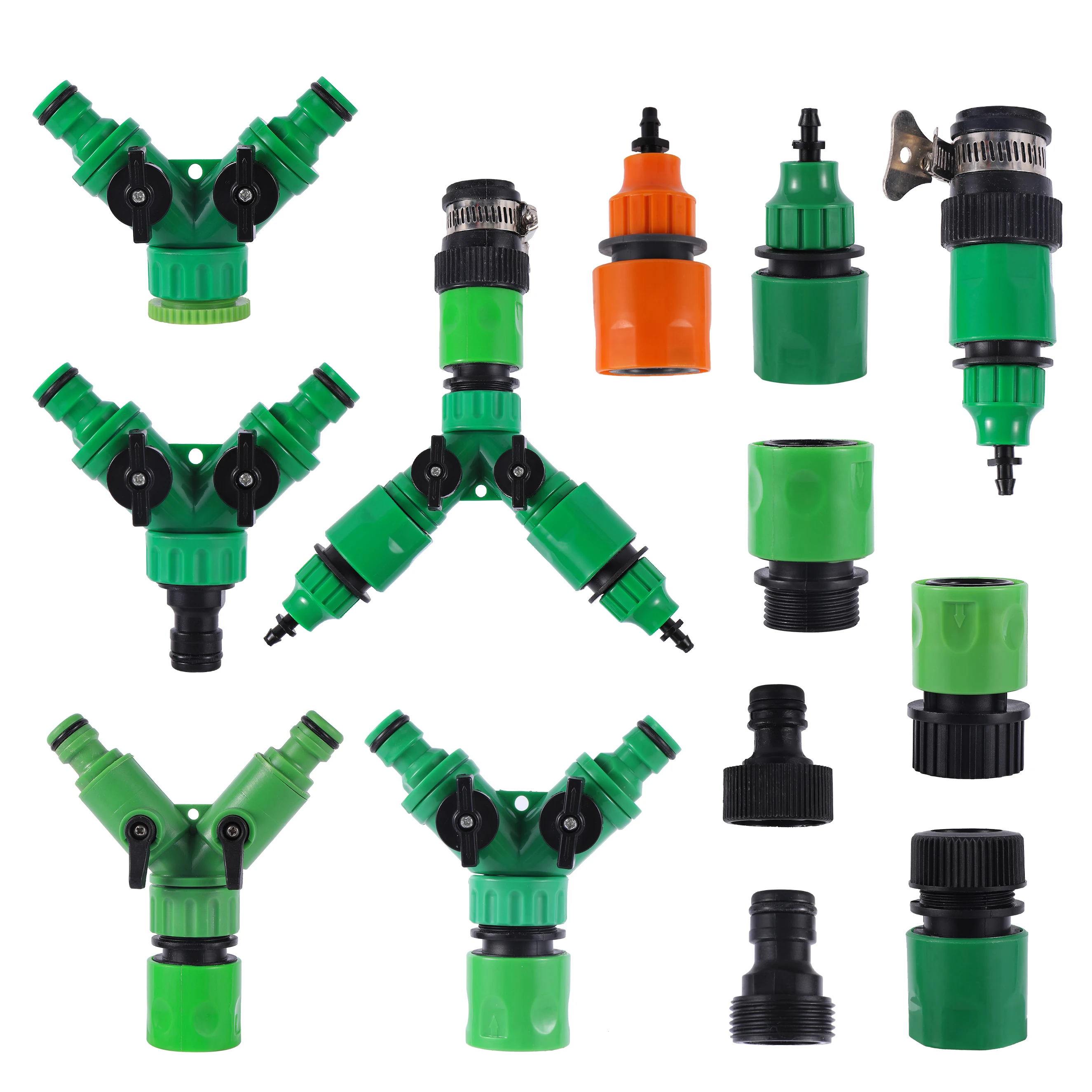 Garden Hose Quick Connector Watering Hose Adapter 3/4,16MM ,1/2 inch Euro Threaded Water Pipe Repair Connection Kit