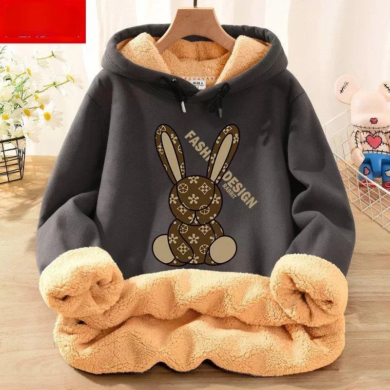 Winter Women's Coat Sweatshirt Fleece Top Hooded Pullover Lamb Fleece Jacket Free Shipping Warmth Plus Size Leisure Wholesale