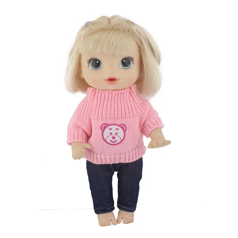 Sweater+Pants, New Doll Clothes For 12 Inch 30CM Baby Alive Doll Toys Crawling Doll Accessories images - 6