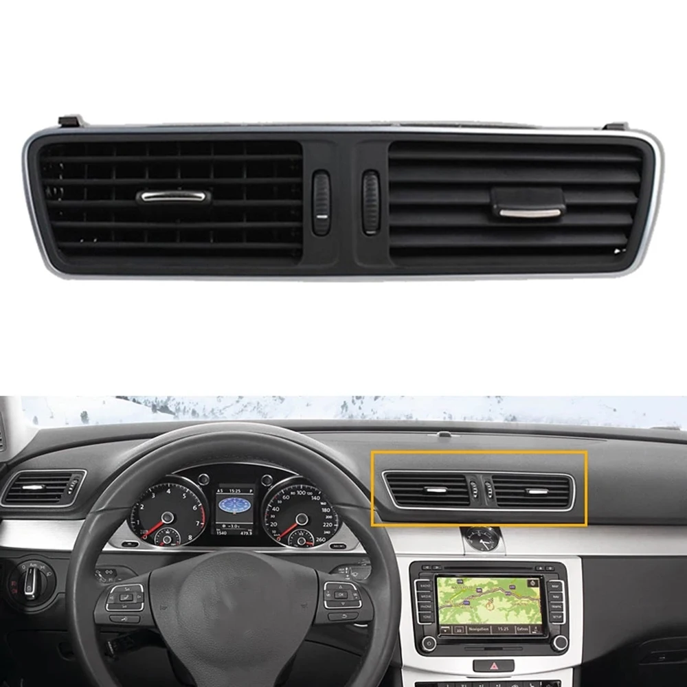 

Car A/C Air Vent Center Console Air Condition Vents Central Air Outlet Assembly for Passat B6 B7 CC 3AD819728A