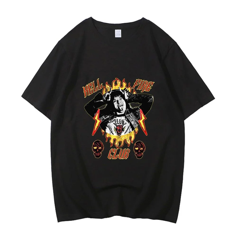 

Hellfire Club Eddie Munson High Quality Cotton EU size t shirt summer men Tee designer unisex clothes
