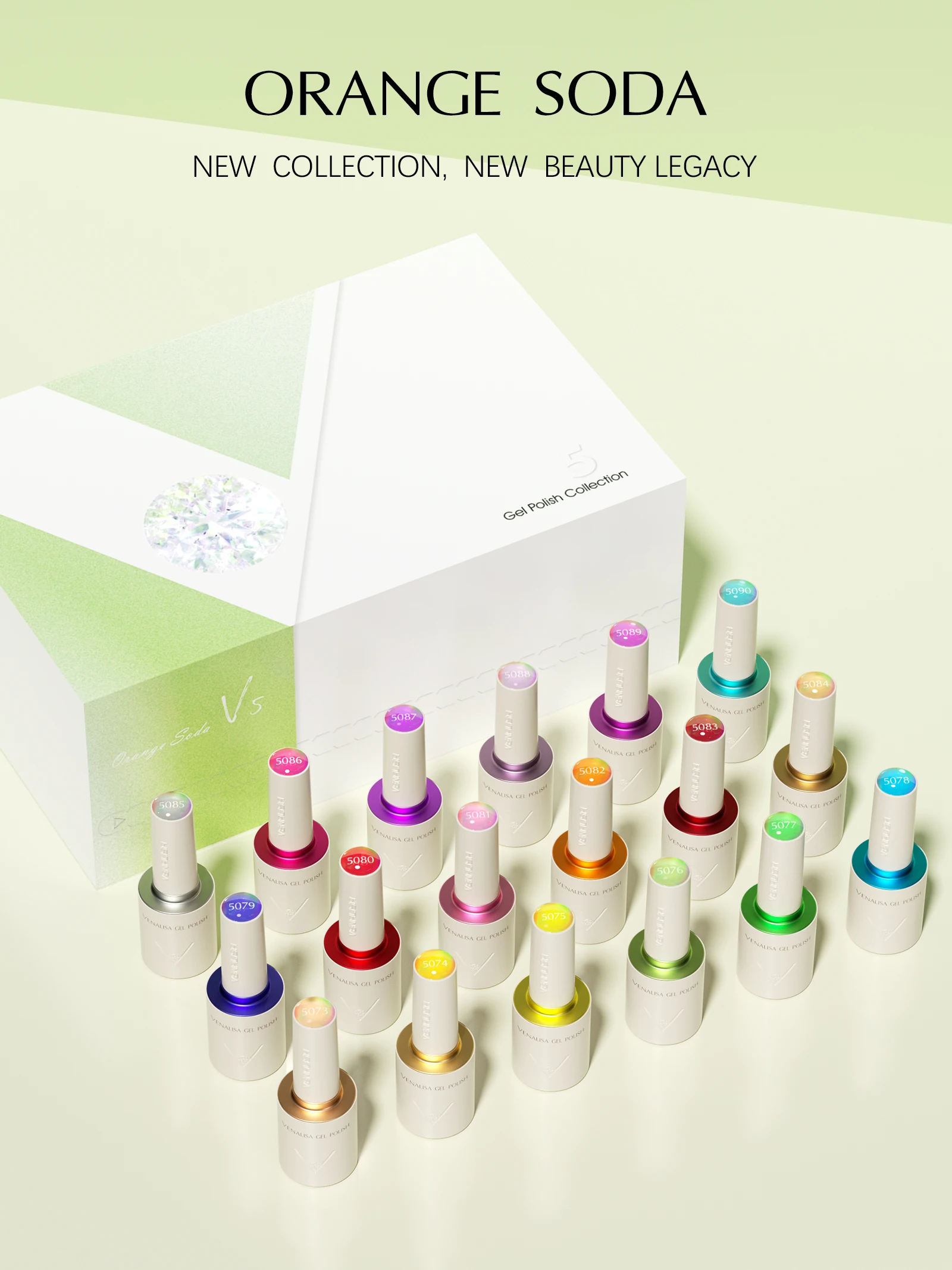 Фото 10 мл Гель-лак для ногтей VENALISA VIP-комплект Hema TPO Free Vegan Gorgeous Color Nail Manicure Soak off UV LED Набор гель-лаков для ногтей №2