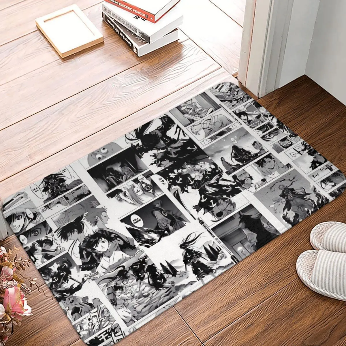 

Dororo Non-slip Doormat Anime Collage Living Room Kitchen Mat Prayer Carpet Indoor Pattern Decor