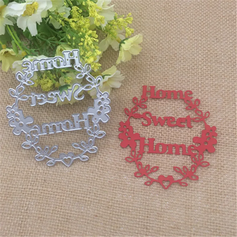 

sweet home background craft Frame card dies metal die decoration for scrapbook punching card cutting DIY process edge cutting