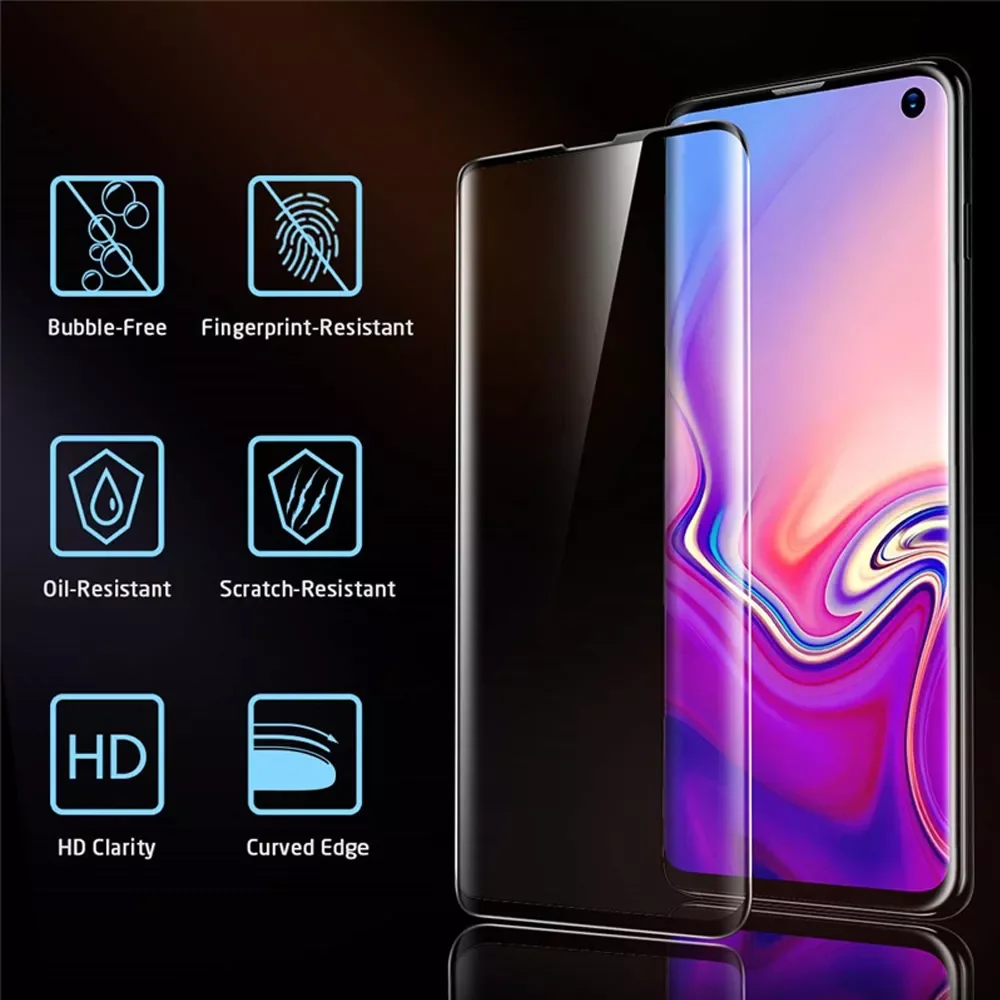tempered glass for samsung Galaxy S10e S7 edge S8 S9 S10 plus full cover protective film on the glass phone screen protector