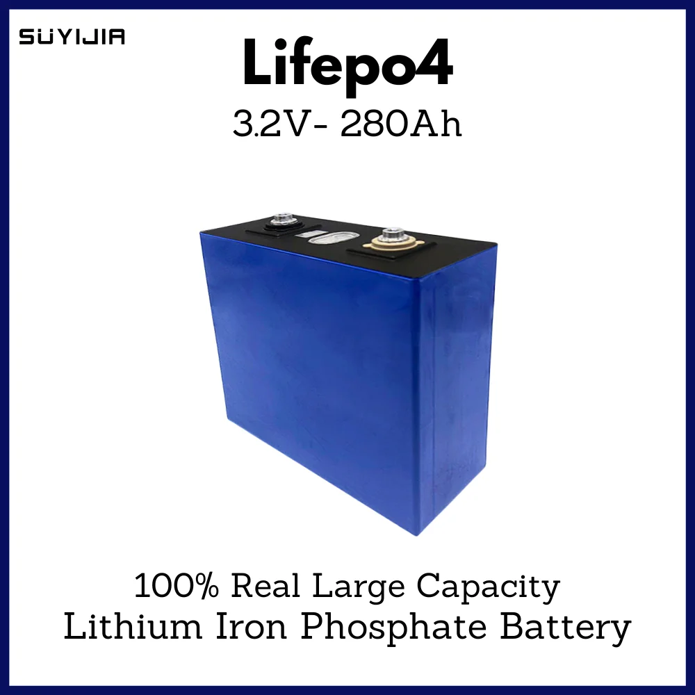 

3.2V 280Ah Lifepo4 Rechargeable Lithium Iron Phosphate Battery for Solar Energy Storage System Camper Vehicle Golf Cart Forklift