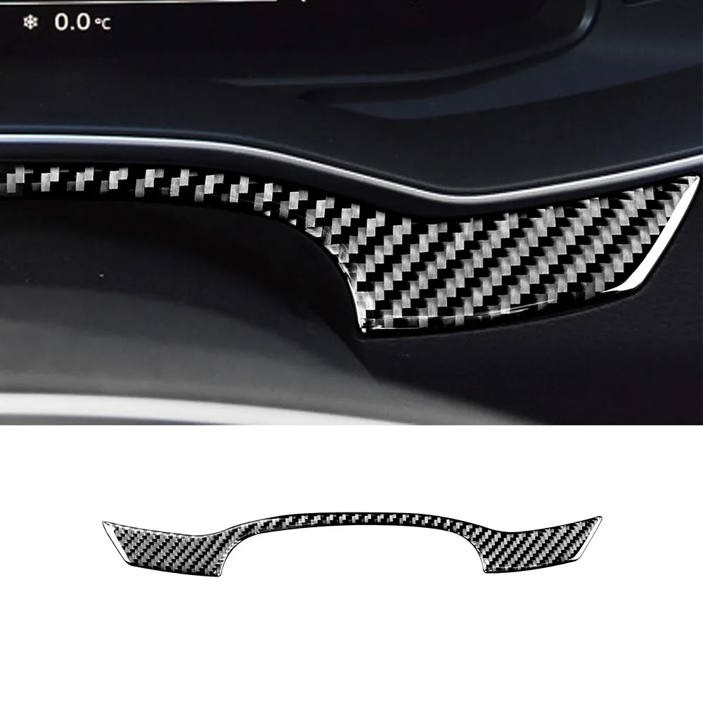 

Dashboard Decoration Cover Sticker Decal Trim for Audi A6L A7 2019 Car Interior Accessories Carbon Fiber