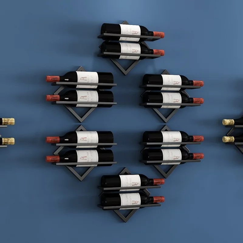 

Wall Mounted Upside Down Wine Rack Bottle Goblet Glass Holder Storage Organizer