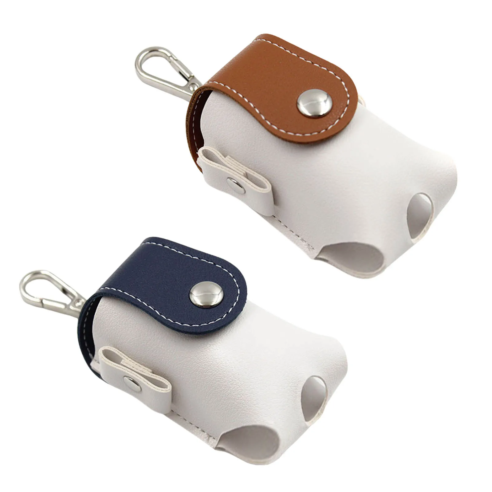 

Portable Golf Ball Protective Pocket PU Leather Waist Bag With Hanging Buckle Hang Onto The Belt Magnet Buckle For Playing Golf