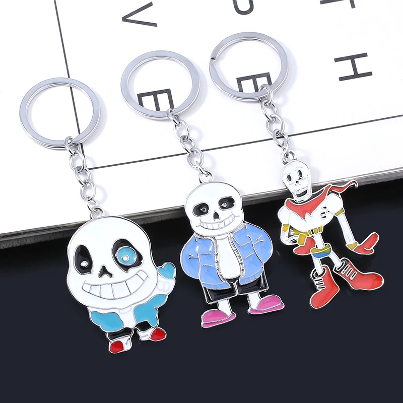 Undertale Аниме Игра Скелет Sans Брелок Унисекс Эмалированный Кулон Модный Аксессуар