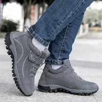 mens winter fur boots warm suede snow ankle boots casual work shoes sports shoes rubber ankle boots wild martin boots
