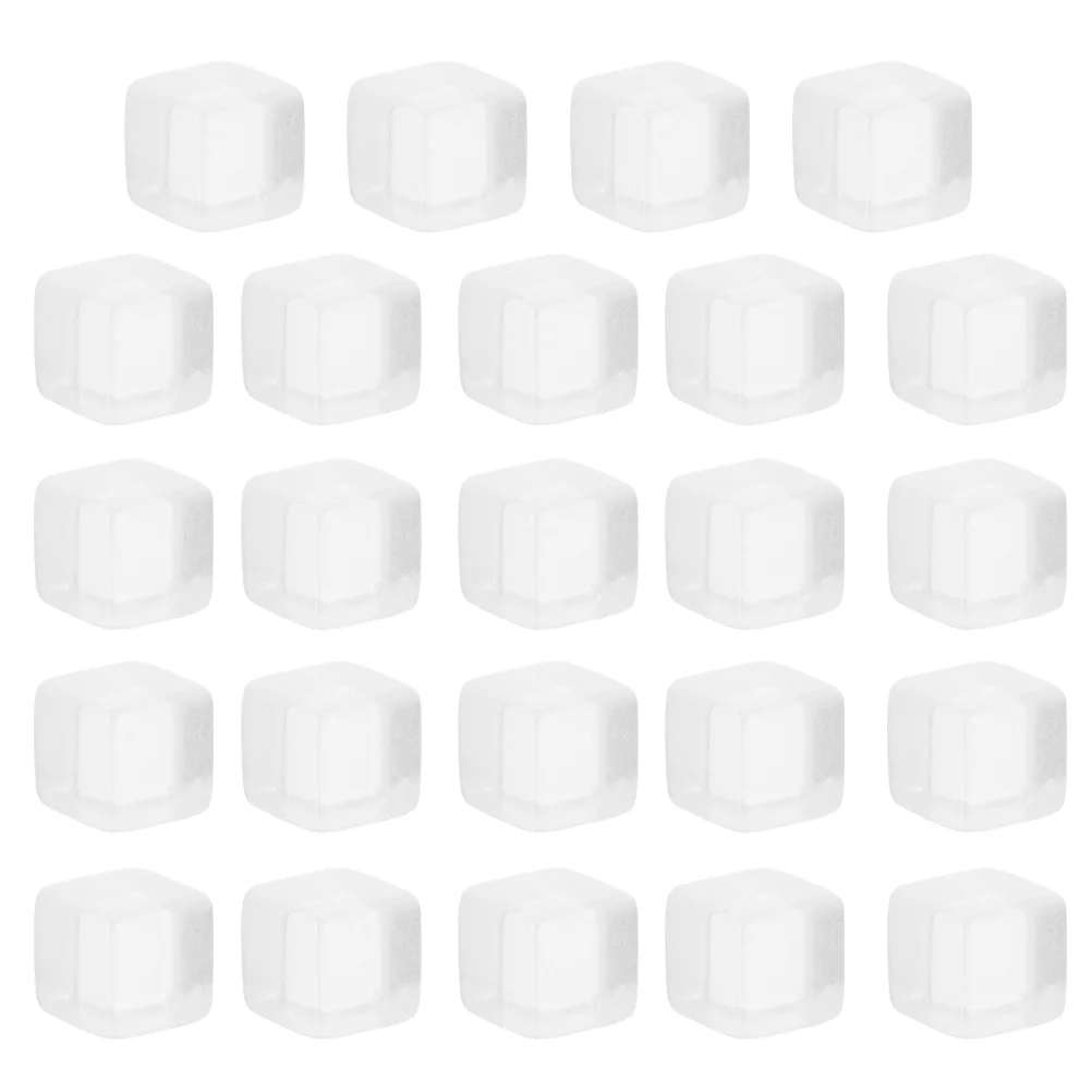 

24pcs Transparent Acrylic Dices Square Clear Dice Blank Dice Cube Game Props