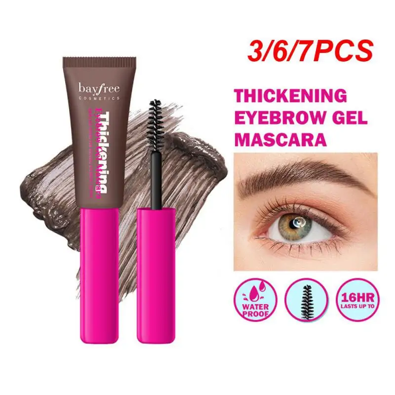 

3/6/7PCS Waterproof Eyebrow Cream 4 Color Brow Gel Cosmetic Eyebrow Pomade Brow Mascara 3d Wild Eyebrow Eyebrow Enhancer Natural