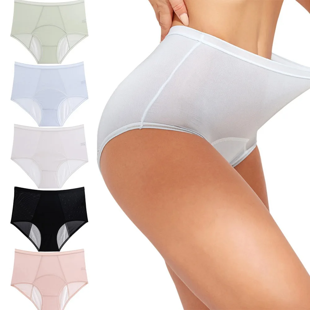 

Leakproof Menstruation Panties for Women High Waist Thin Underwear Ladies Menstrual Period Breathable Hygiene Underpants