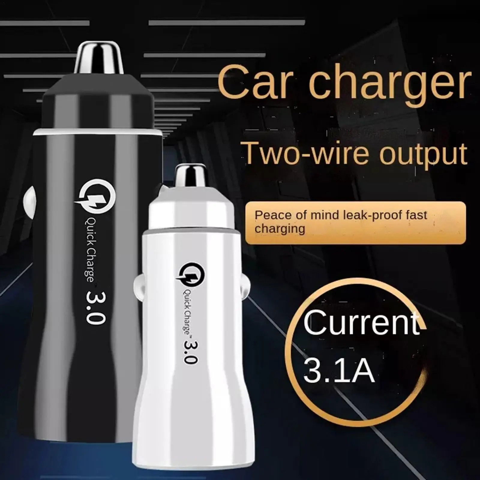

Автомобильное зарядное устройство USB, быстрая зарядка 3.0, устройство для быстрой зарядки с 2 USB-портами PD, автомобильное зарядное устройство ...