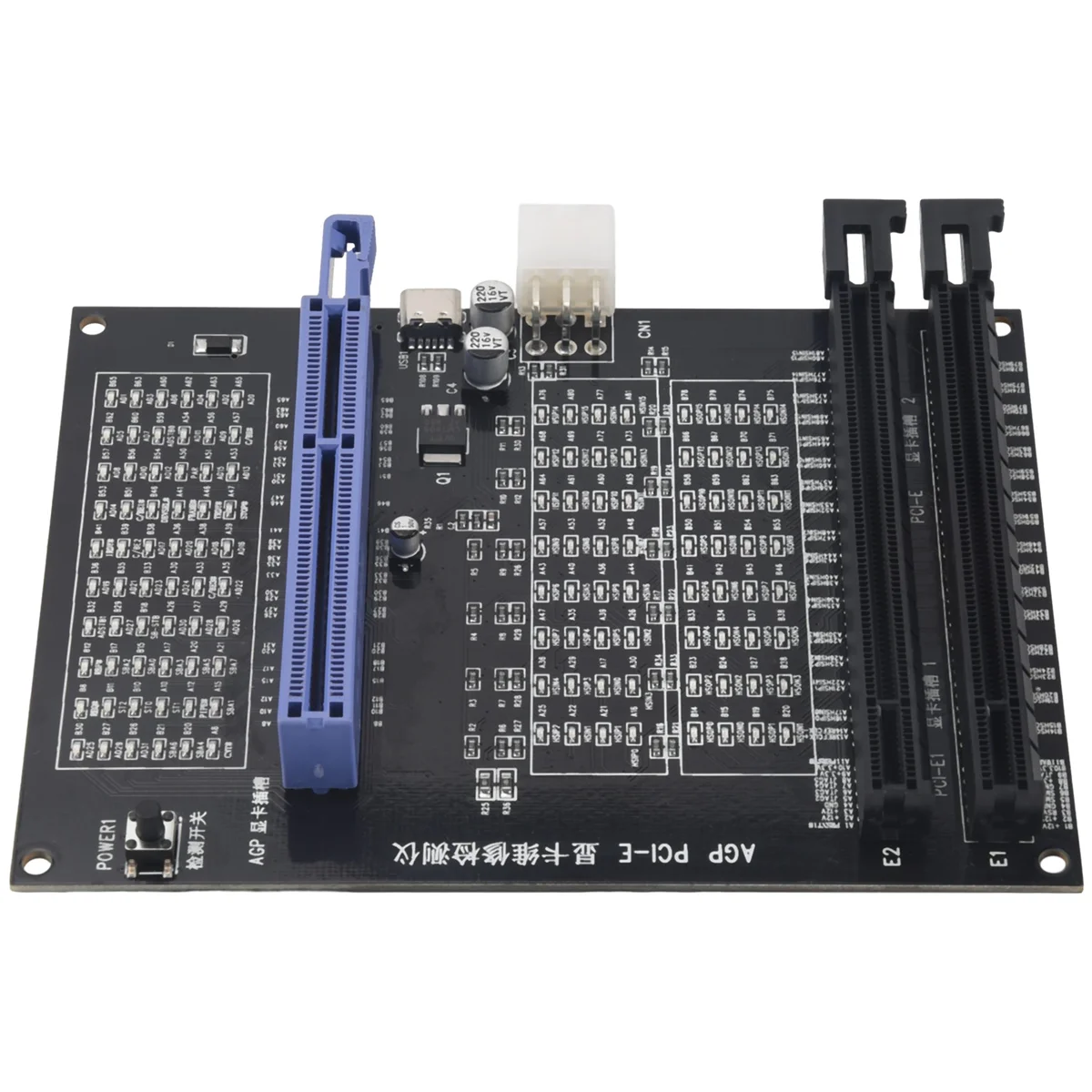 AGP PCI-E X16 Тестер розеток двойного назначения Дисплей Образображение видеокарты