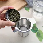 Заварка чая с крышкой из нержавеющей стали кофе травы сетчатый фильтр двойной чай лист специй Чай фильтры кухонные принадлежности Зажим для ручки
