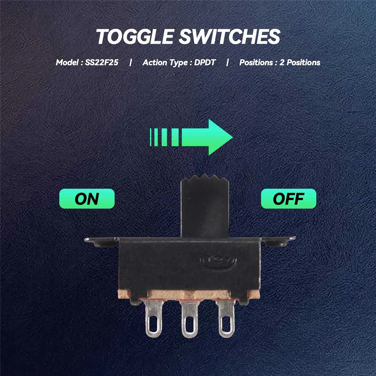 10 шт. SS22F25-G7 2-позиционный DPDT 2P2T мини-ползунковый переключатель для крепления на