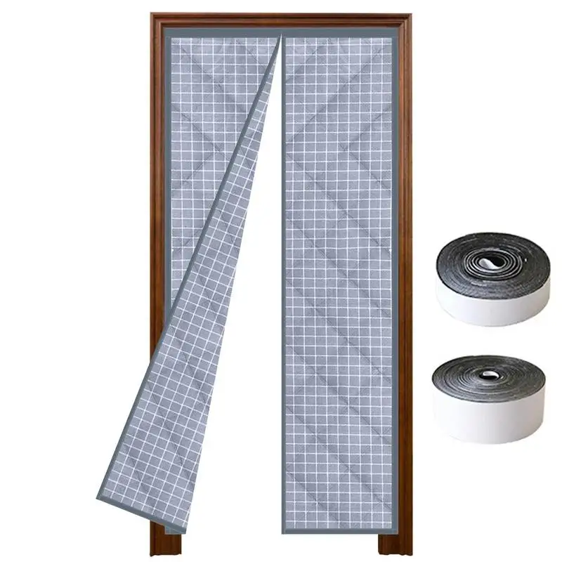 

Door Curtain Cotton Household Magnetic Double Door Thickened Door Curtain Cold Sound Insulation Heat Preservation Cold