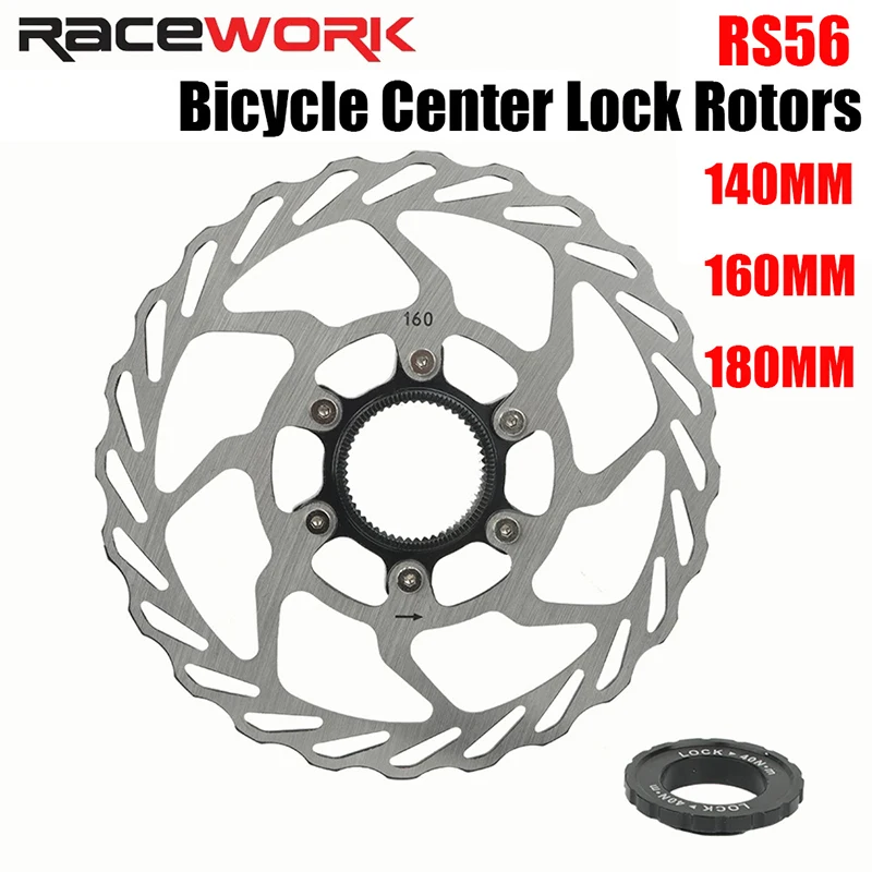 

Racework Mtb Road Bike Centerline Lock Rotors 140/160/180mm Stainless Bicycle Hydraulic Disc Brake Rotors Mtb Rotor Bike Parts