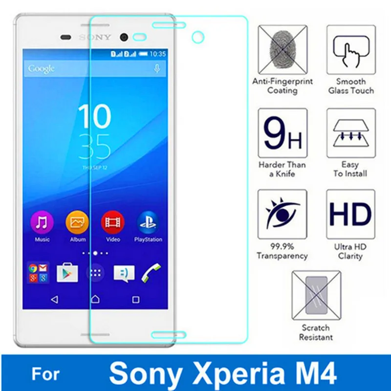 

9H Tempered Glass For Sony Xperia M4 Aqua Screen Protector Glass for Sony Xperia M4 E2303 Dual E2312 Protective Film