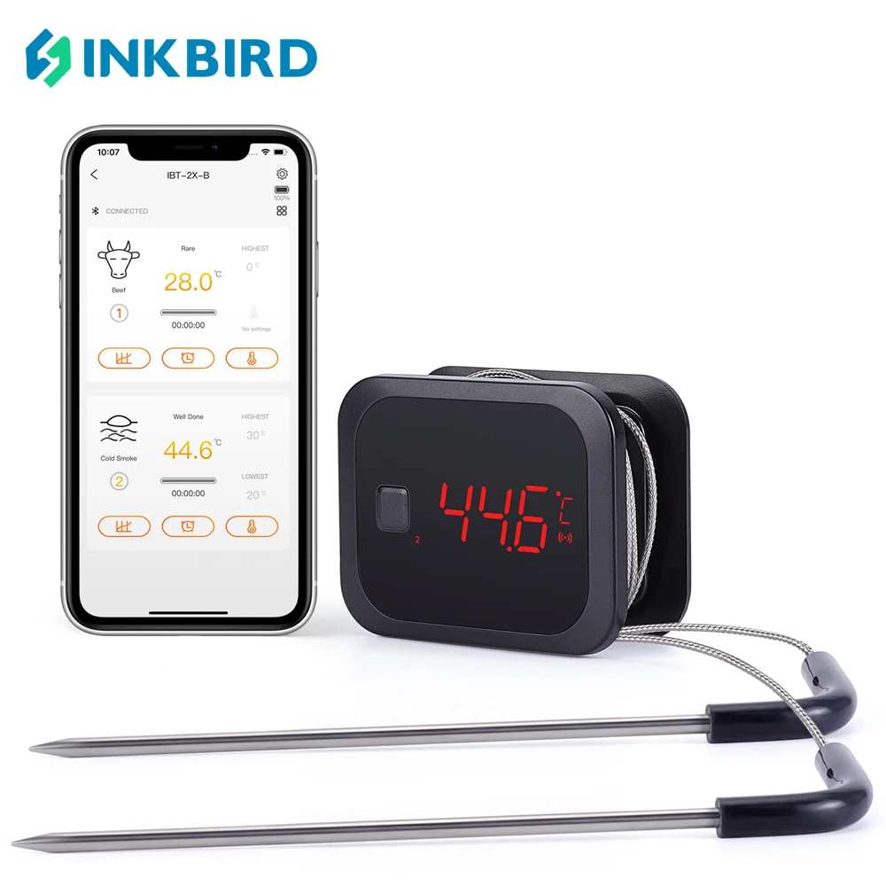 

Обновленный Bluetooth термометр INKBIRD для мяса с двумя датчиками