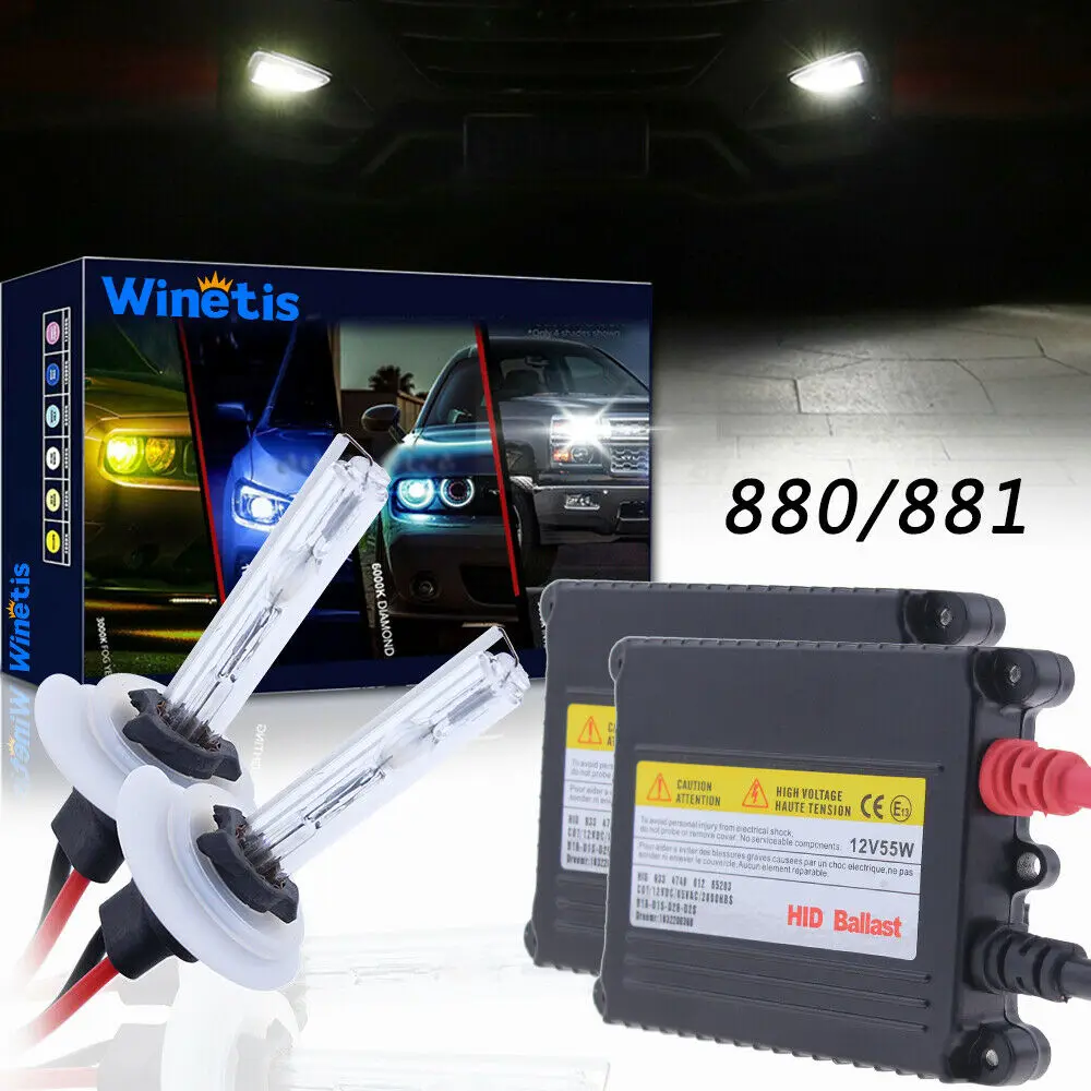 

55 Вт Winetis 880 881 Hid конверсионсветильник противотуманные фары, Ксеноновые 5000K Oem белые
