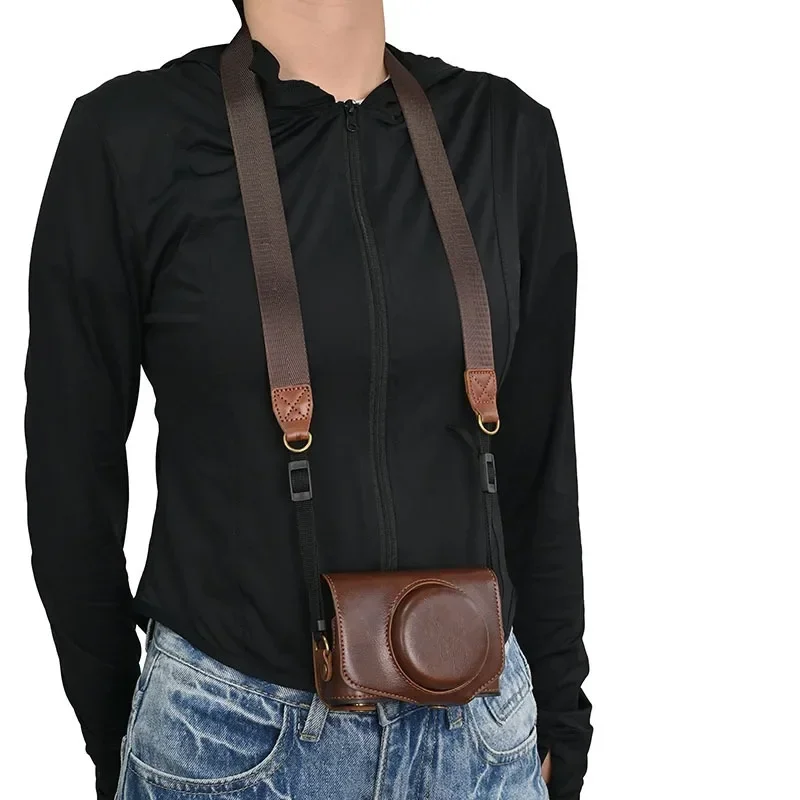 Кожаный чехол для камеры RetroPU сумка через плечо защитный SX740 SX730HS Canon PowerShot HS SX730 SX720