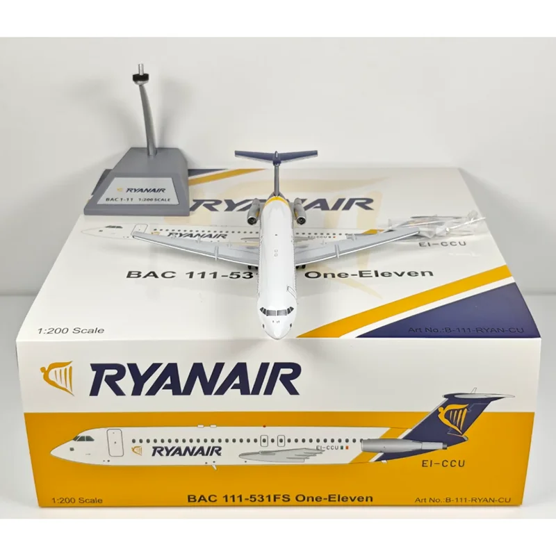 Фото Модель самолета B-Models Ryanair BAC 111 EI-CCU из сплава, масштаб 1:200, коллекционный предмет, украшение, игрушка №2