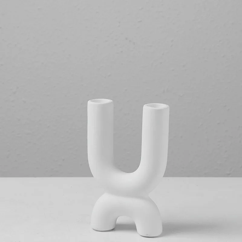 

White Parti Candle Holders Table Art Wedding Geometric Candle Holders Living Room Design Porta Velas Home Decoration Accessories
