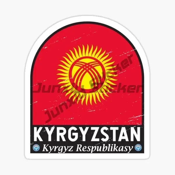 Модный дизайн индивидуальный стиль автомобиля флаг Киргизии наклейка