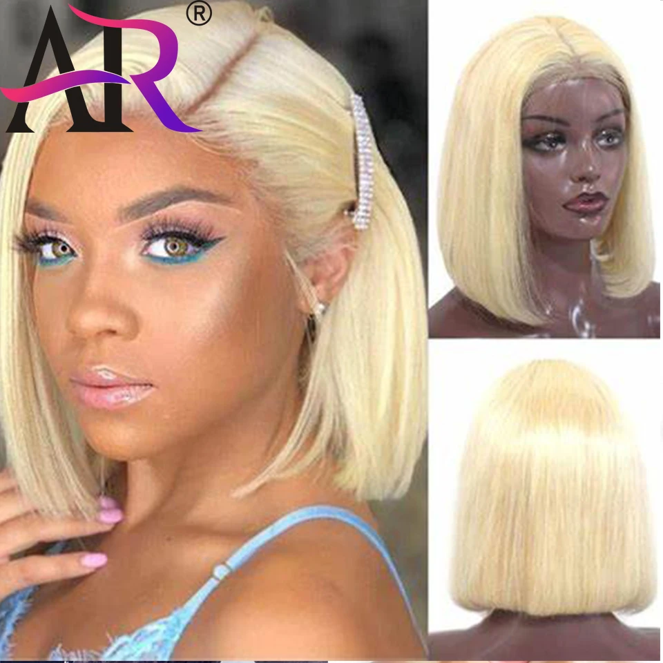 

613 Bob Wig 13x4 Lace Front Human Hair Wig Brazilian Straight Human Hair Wig Pre Plucked Short Wig Remy Hair for Black Women