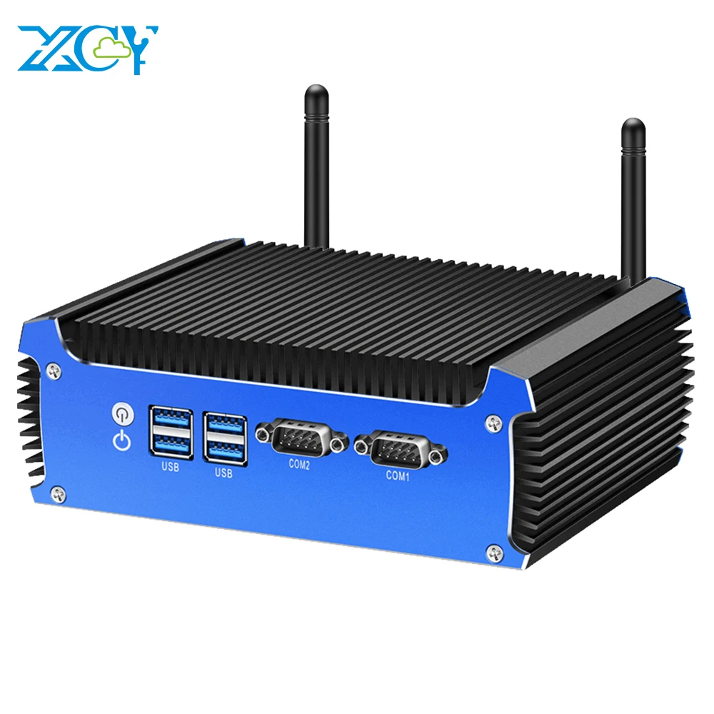 Xcy Mini pc Intel Core I74500u 2x Rs232 Portas de Série Duplo Gigabit Ethernet Wi-fi Fanless Computadores Industriais Windows Linux