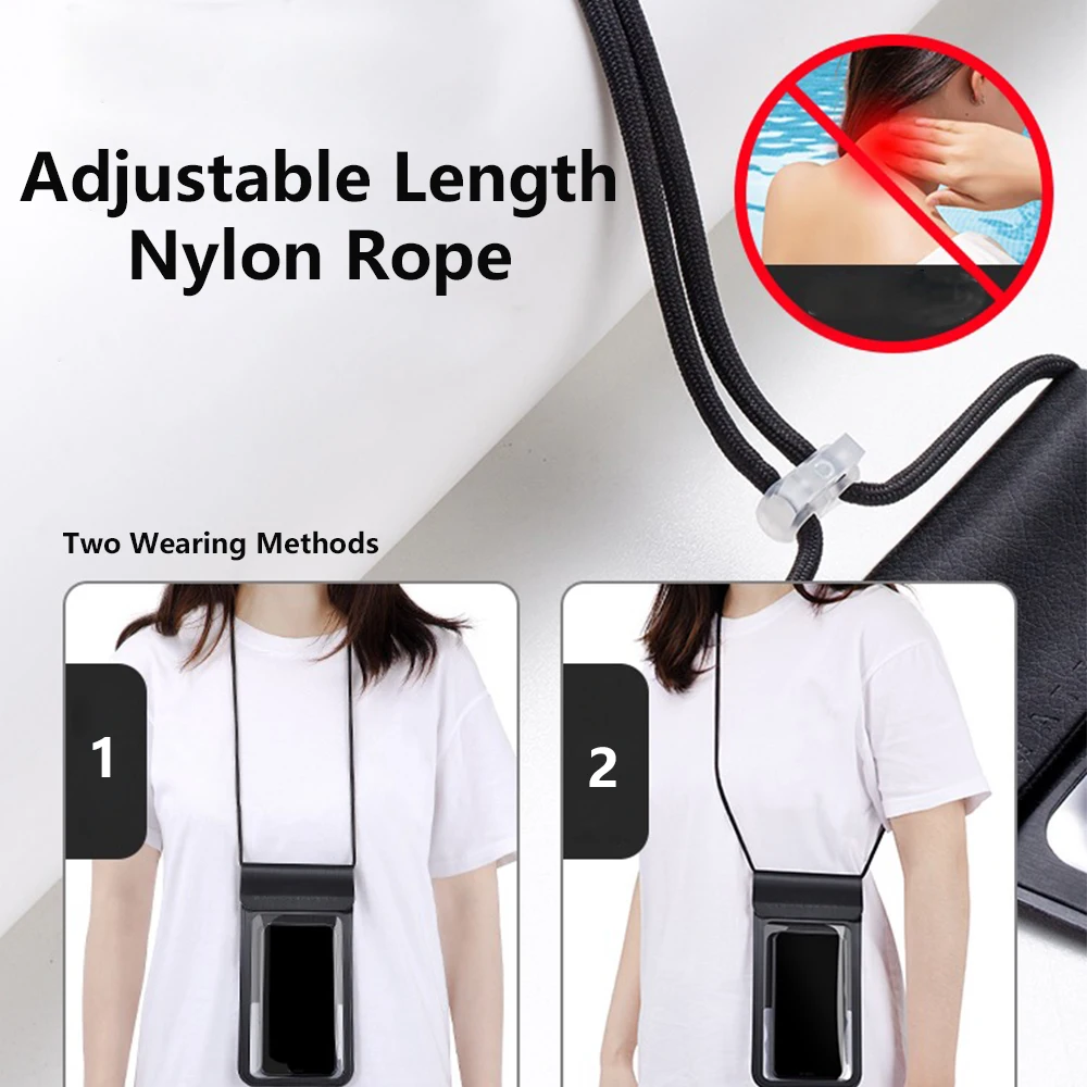 Водонепроницаемая сумка для телефона iPhone 16 Pro Max Plus дайвинга с ремешком