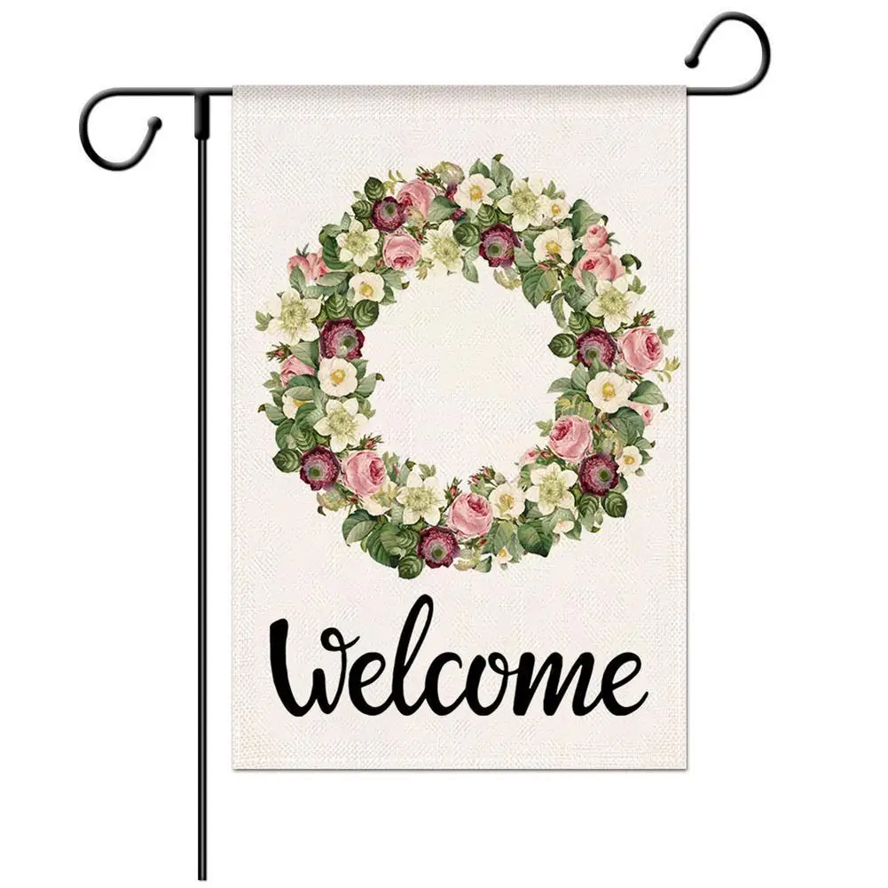 

Vivid Color Easter Garden Flag Double Sided Pattern 32x45cm Linen Flag Holiday Yard Decor For Gardens Porches Balconies