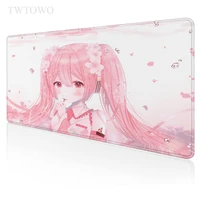 pink anime kawaii girl sakura mouse pad gamer xl computer mousepad xxl mouse mat soft carpet natural rubber mouse mat table mat