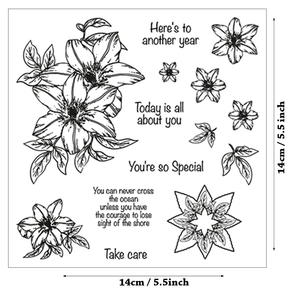 

Flowers Stamps Plantl Stamp Scrapbook Paper Transparent Clear Handmade Decoration Gifts Rubber Stamp for Card DIY Scrapbooking