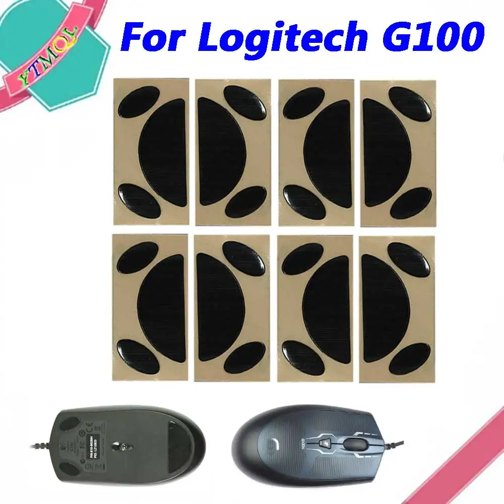 

Hot sale 5set Mouse Feet Skates Pads For Logitech G100 wireless Mouse White Black Anti skid sticker Connector