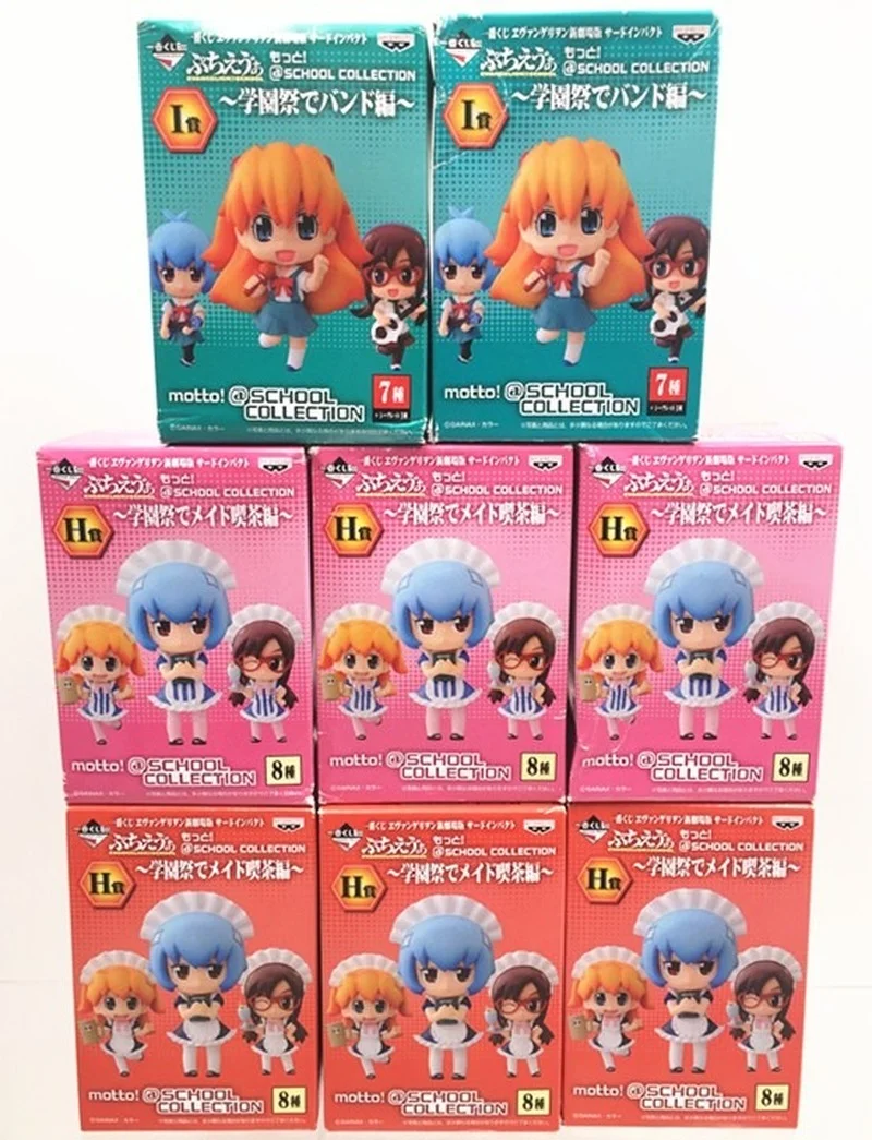 

Bandai Original Genuine NEON GENESIS EVANGELION EVA Pen H J F G Ayanami Rei Chibi Action Figure Toys