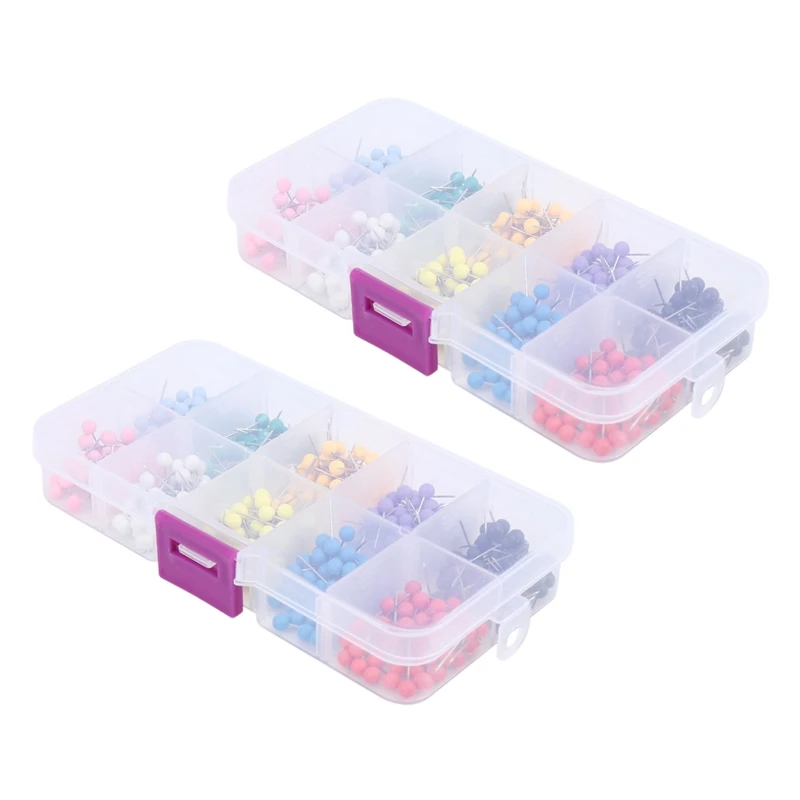

Map Tacks Push Pins Plastic Head With Steel Point, 4Mm, 1000 Pieces