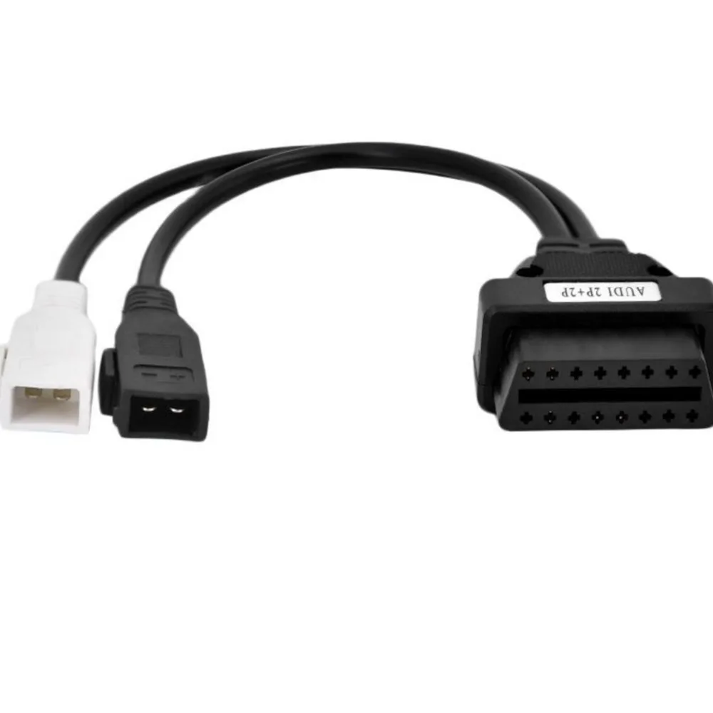 Диагностический кабель для AUDI 2X2, OBD1, OBD2, 2P + 2P, подходит для Audi 2x2Pin На OBD2 16pin, женский разъем VAG VW